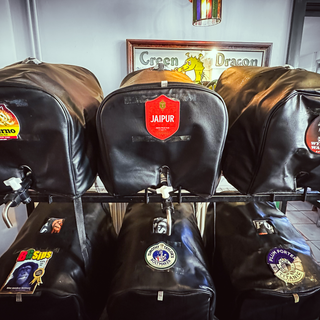 Casks presented at Green Dragon's "little beer festival"